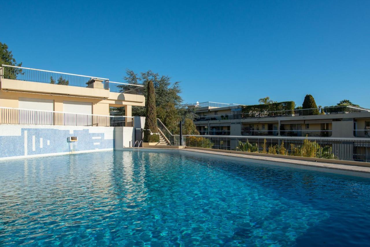 3 Pieces Vue Mer Et Piscine Quartier Parc Imperial Ницца Экстерьер фото