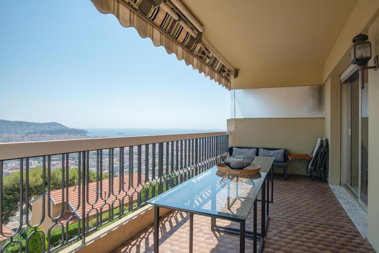 3 Pieces Vue Mer Et Piscine Quartier Parc Imperial Ницца Экстерьер фото